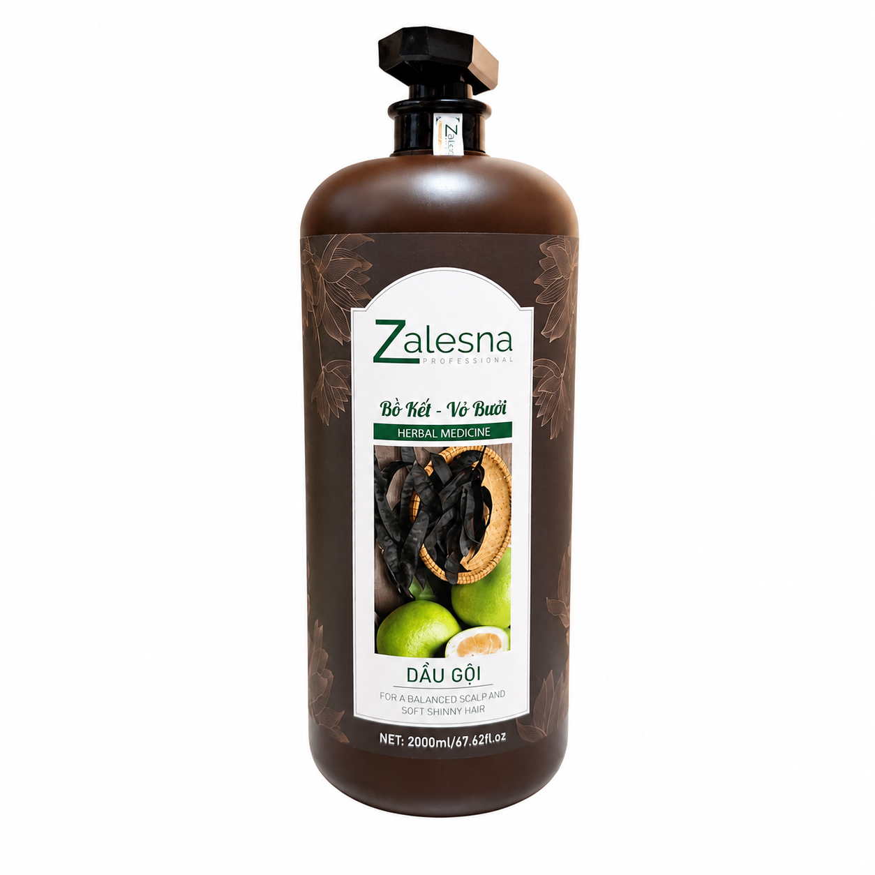 Dầu Gội Xả Zalesna Bồ Kết Bưởi Phục Hồi Giảm Dầu Ngứa 2000ml
